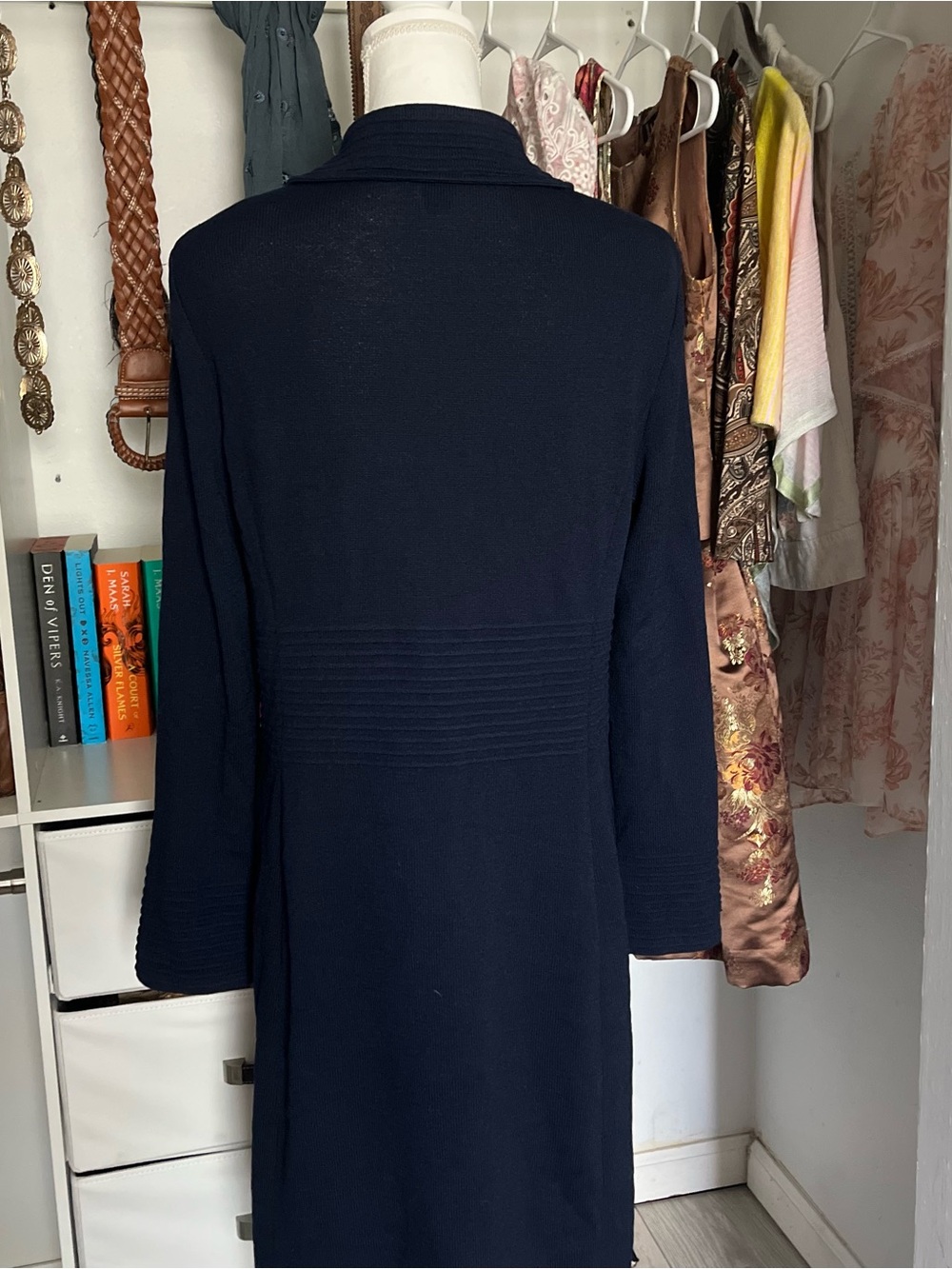 Old Money Quiet Luxury St. John Collection Wool Knit Maxi Coat Size 14 - Picture 3 of 6